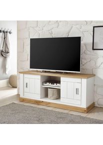 Home Affaire Lowboard &raquo;ORLANDO&laquo;, im romantischen Landhaus-Look wei&szlig; Pinie Weiss Dekor
