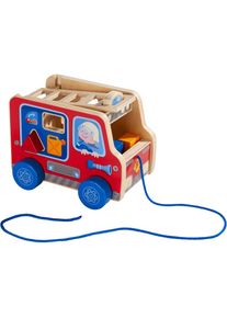 Haba Nachziehfahrzeug &raquo;Feuerwehrauto&laquo;, aus Holz bunt