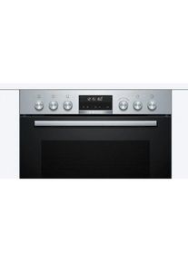 Bosch Induktions Herd-Set &raquo;HND675LS61&laquo;, HEA578BS1, mit Teleskopauszug nachr&uuml;stbar, Pyrolyse-Selbstreinigung silberfarben Teleskopauszug nachr&uuml;stbar