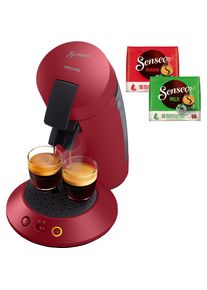 PHILIPS SENSEO Kaffeepadmaschine &raquo;Original Plus CSA210/90&laquo;, inkl. Gratis-Zugaben im Wert von 5, - UVP rot