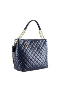 Collezione Alessandro Schultertasche &raquo;Elegante&laquo;, Ledertasche, Made in Italy blau