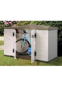 Garofalo M&uuml;lltonnenbox &raquo;EVO LINE 200&laquo;, Fahrradbox, BxTxH: 202, 5x82, 5x133 cm beige