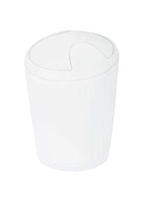 Spirella Kosmetikeimer &raquo;Move&laquo;, 5 l, mit Schwingdeckel, &Oslash;: 20 cm wei&szlig; kristallwei&szlig;