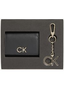 Calvin Klein Geldb&ouml;rse &raquo;TRIFOLD XXS + KEYFOB&laquo;, (Set, 2 tlg., mit Schl&uuml;sselanh&auml;nger), sch&ouml;nes Geschenkset schwarz