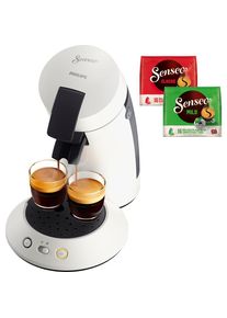 PHILIPS SENSEO Kaffeepadmaschine &raquo;Original Plus CSA210/10&laquo;, inkl. Gratis-Zugaben im Wert von 5, - UVP wei&szlig;