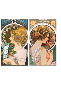 Wall-Art Herd-Abdeckplatte &raquo;K&uuml;che Herdabdeckplatte Art Deco&laquo;, (Set, 2 tlg.) bunt