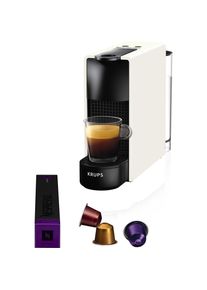 Nespresso Kapselmaschine &raquo;XN1101 Essenza Mini von Krups&laquo;, Wassertank: 0, 6 L, inkl. Willkommenspaket mit 14 Kapseln wei&szlig; Kaffeemaschine