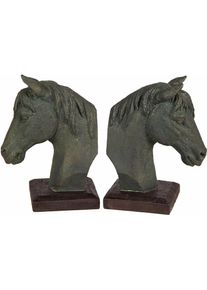 AMBIENTE HAUS Buchst&uuml;tze &raquo;Pferdekopf&laquo; schwarz