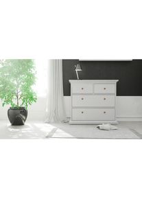 Home Affaire Kommode &raquo;Paris&laquo;, mit vier Schubladen, im romantischen Landhaus-Stil, Breite 96, 2 cm wei&szlig;