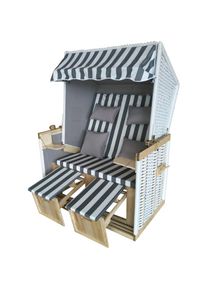 Konifera Strandkorb &raquo;Nordstrand&laquo;, 2-Sitzer, inkl. Klapptisch blau