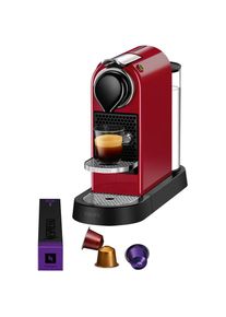 Nespresso Kapselmaschine &raquo;XN7415 New CitiZ von Krups&laquo;, Wassertank: 1 L, inkl. Willkommenspaket mit 14 Kapseln rot Kaffeemaschine