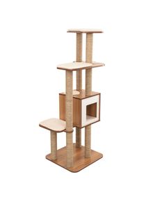 Vesper Kratzbaum, hoch, BxTxH: 77, 5x58x158 cm braun walnuss