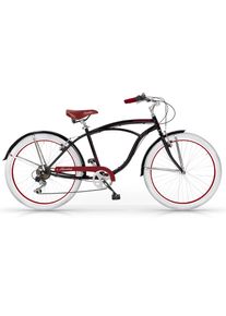 MBM Cruiser &raquo;Honolulu Man, Mod. 125&laquo;, 6 Gang, Shimano, Tourney Schaltwerk, Kettenschaltung schwarz Fahrrad