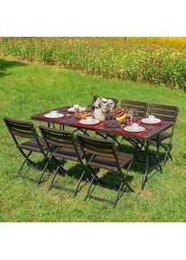 Garden Pleasure Klapptisch &raquo;Tabora&laquo; schwarz holzoptik/schwarz