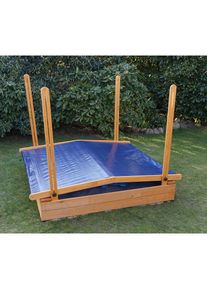 Promadino Sandkasten &raquo;MULTI&laquo;, BxLxH: 140x140x131 cm gelb honigfarben