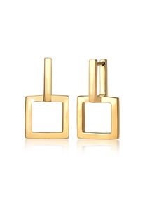 Elli Paar Creolen &raquo;Ohrringe Creolen Eckig Quadratisch Geo, 0301480320&laquo; gelb gelbgoldfarben Modische Schmuckst&uuml;cke, peppen jedes Outfit auf