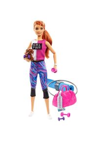 Barbie Anziehpuppe &raquo;Wellness Fitness&laquo;, mit H&uuml;ndchen, Hula-Hoop-Reifen, Yoga-Matte u.v.m. bunt