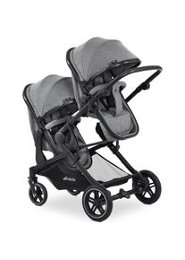 hauck Geschwisterwagen &raquo;Atlantic Twin, melange grey&laquo;, 30 kg, mit schwenk- und feststellbaren Vorderr&auml;dern grau Kinderwagen