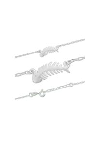 Firetti Fu&szlig;kette &raquo;gl&auml;nzender Fisch, massiv&laquo;, Made in Germany silberfarben Fu&szlig;schmuck