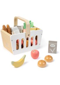 Musterkind&reg; Kaufladensortiment &raquo;Einkaufskorb Carum, wei&szlig;/natur&laquo; wei&szlig; wei&szlig;/natur