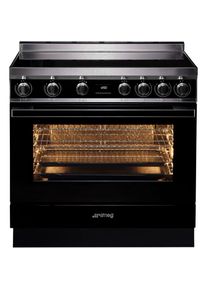 Smeg Induktions-Standherd &raquo;CPF9IPBL&laquo;, CPF9IPBL schwarz Herdset