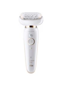 Braun Epilierer &raquo;Silk-&eacute;pil 9 Flex 9-001&laquo;, kabellose Wet & Dry-Epilation, breiter Kopf mit 40 Pinzetten goldfarben
