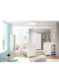 Ticaa Babyzimmer-Komplettset &raquo;Adam&laquo;, (Set, 5 St., Bett + Wickelkommode + Schrank + Unterstellregal + Standregal), Bett + Wickelkommode + Schrank +...