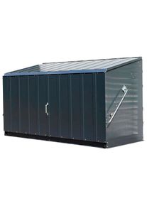 TRIMETALS M&uuml;lltonnenbox &raquo;Storeguard&laquo;, Fahrradbox, BxTxH: 196x89x113 cm grau Aufbewahrungsboxen
