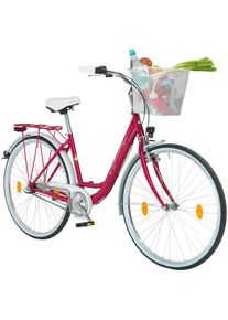 Performance Citybike Damen &raquo;Pisa&laquo;, 26/28 Zoll, 3 Gang, R&uuml;cktrittbremse pink