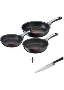 Tefal Pfannen-Set &raquo;Unlimited On&laquo; in 20/24/28 cm und &raquo;Ice Force Kochmesser&laquo; schwarz edelstahlfarben/schwarz