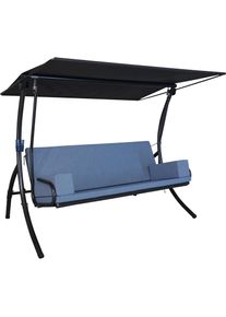 Angerer FREIZEITM&Ouml;BEL Hollywoodschaukel &raquo;Elegance Tolar&laquo;, inkl. Auflagen blau blau + blau