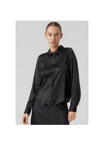 V&eacute;ro Moda VERO MODA Satinbluse &raquo;VMNOA LS SHIRT WVN&laquo; schwarz XL black Elegante Bluse von VERO MODA