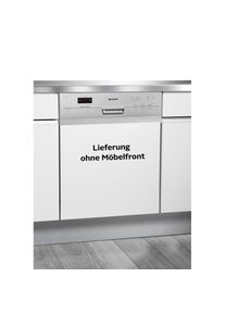 Sharp teilintegrierbarer Geschirrsp&uuml;ler &raquo;QW-AT13S47E-DE&laquo;, QW-AT13S47E-DE, 12 Ma&szlig;gedecke silberfarben