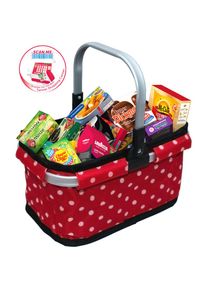 Tanner Kaufladensortiment &raquo;Tragekorb, Punkte&laquo;, mit Kaufladensortiment; Made in Germany rot rot/wei&szlig;