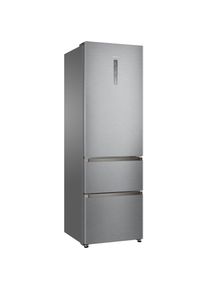 Haier K&uuml;hl-/Gefrierkombination &raquo;HTR5619ENMG&laquo;, HTR5619ENMG, 190, 5 cm hoch, 59, 5 cm breit silberfarben