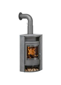 Oranier Kaminofen &raquo;Polar&laquo; grau Luftdurchstr&ouml;mter Griff