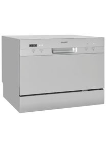 Exquisit Tischgeschirrsp&uuml;ler &raquo;GSP206-030F silber&laquo;, GSP206-030F silber, 6 Ma&szlig;gedecke silberfarben Bodenwanne - Korrosionsfeste Bodenwanne