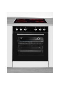 vonReiter Elektro-Herd-Set &raquo;VREHE 7510-6-Set&laquo;, VREHE7510-6, mit 2-fach-Teleskopauszug schwarz 2-fach-Teleskopauszug