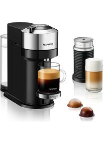 Nespresso Kapselmaschine &raquo;Vertuo Next Bundle ENV 120.CAE von DeLonghi&laquo;, inkl. Aeroccino Milchaufsch&auml;umer, Willkommenspaket mit 12 Kapseln schwarz...