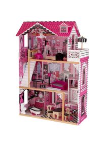 KidKraft&reg; Puppenhaus &raquo;Amalia&laquo;, 3-st&ouml;ckig, inkl. M&ouml;bel rosa Puppenh&auml;user