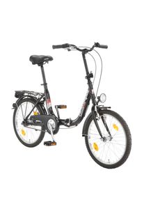Performance Klapprad &raquo;Riga&laquo;, 20 Zoll, 3 Gang, R&uuml;cktrittbremse schwarz