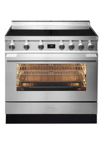 Smeg Induktions-Standherd &raquo;CPF9IPBL&laquo;, CPF9IPX silberfarben Herdset