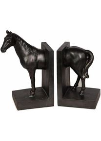 AMBIENTE HAUS Buchst&uuml;tze &raquo;Pferd&laquo; schwarz