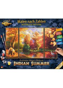 Schipper Malen nach Zahlen &raquo;Meisterklasse Triptychon - Indian Summer&laquo;, Made in Germany bunt
