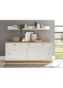 Home Affaire Sideboard &raquo;ORLANDO&laquo;, im romantischen Landhaus-Look wei&szlig; Pinie Weiss Dekor