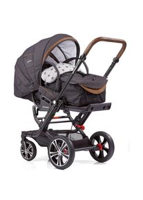 Gesslein Kombi-Kinderwagen &raquo;F6 Air+ mit Tragetasche C1 Lift, Anthrazit/Stern grau meliert&laquo;, Design & Handarbeit aus Deutschland; zum Teil aus...