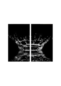 Wall-Art Herd-Abdeckplatte schwarz