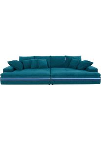 MR. COUCH Big-Sofa, wahlweise mit Kaltschaum (140kg Belastung/Sitz) und AquaClean-Stoff blau petrol