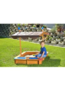 Gaspo Sandkasten &raquo;Lea&laquo;, BxLxH: 137x137x120 cm gelb honigfarben