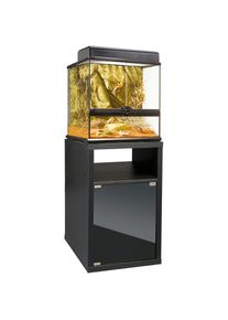 EXO TERRA Terrarium, (Set), BxTxH: 45x45x125, 5 cm, mit Unterschrank schwarz